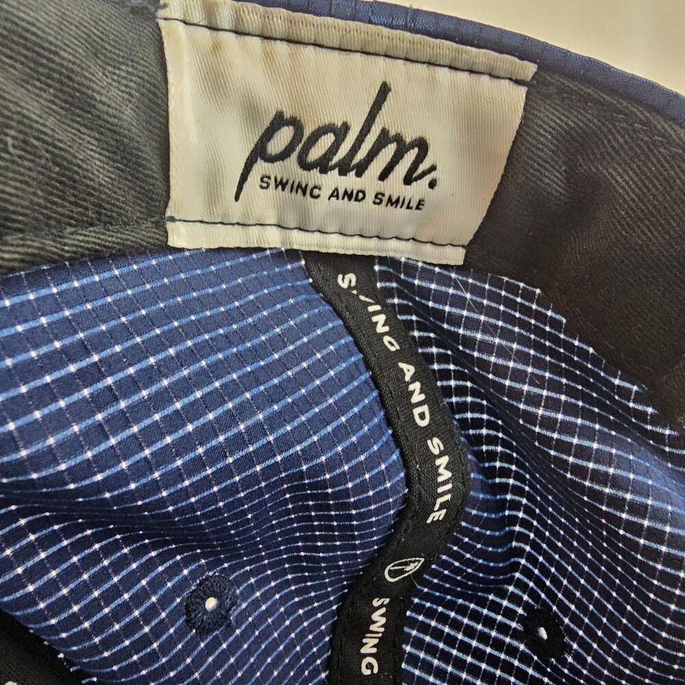 Palm Golf Hat Navy Blue Snapback Golf Cap Performance Adjustable Palm Tree - Picture 8 of 8